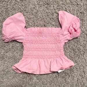 Polo by Ralph Lauren Pink Smocked Top